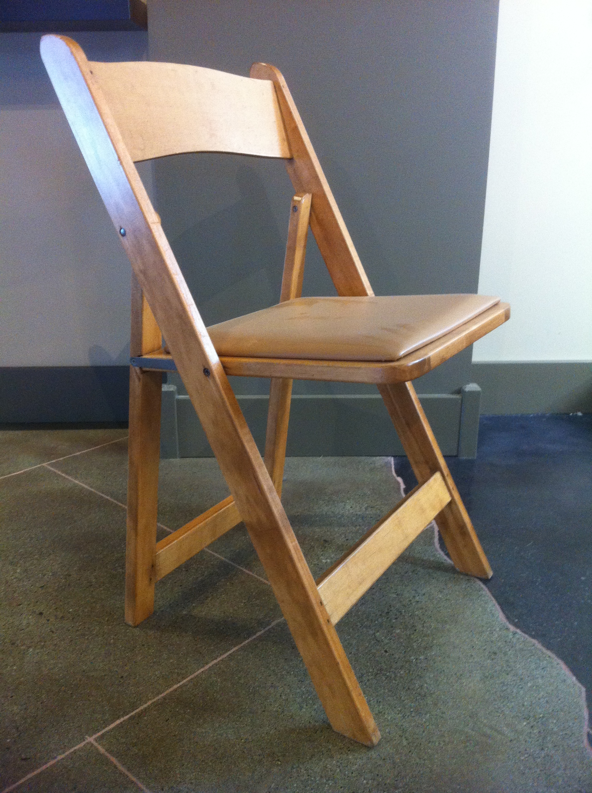 Natural Wood Padded Folding