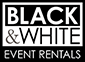 Black and White Party Rentals Logo